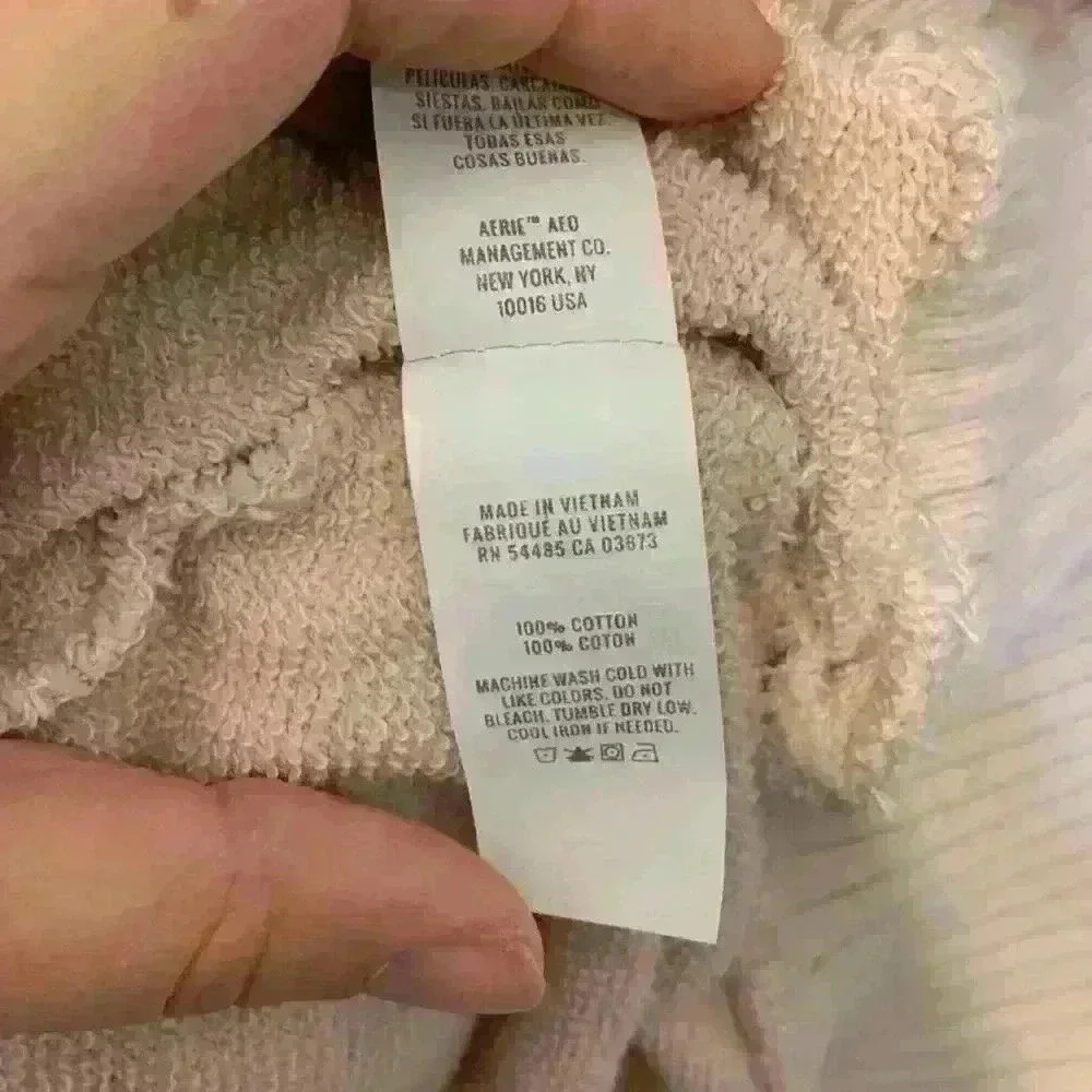 Light pink Aerie hooded sweatshirt sz L girly feminine athleisure loungewear - Picture 7 of 8